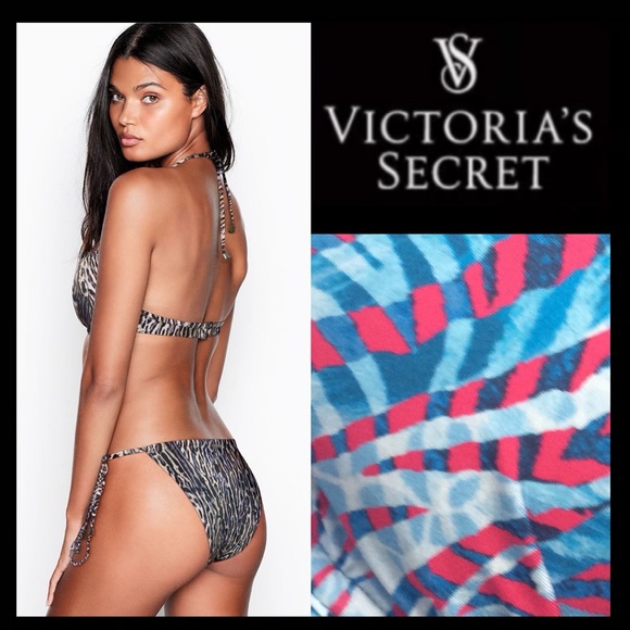 NWOT VS Animal Print Booster Halter Bikini - Picture 2 of 12